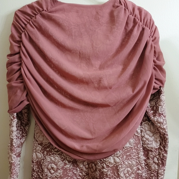 Elegant Pink Floral Women's Dress - Picture 5 of 6